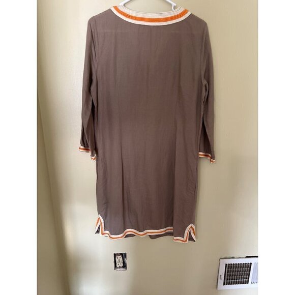 Lucky Brand  Dress M Linen Blend Lagom Beachy Boho Lagenlook - Picture 3 of 11